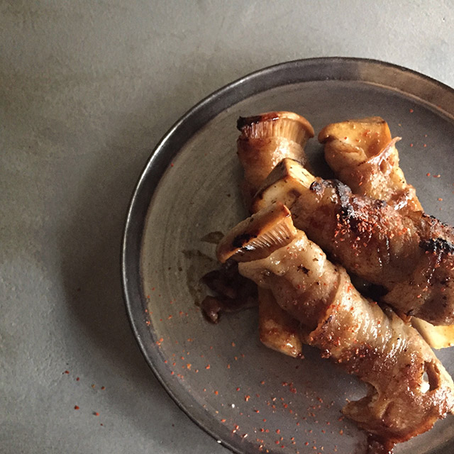 キノコの肉巻き